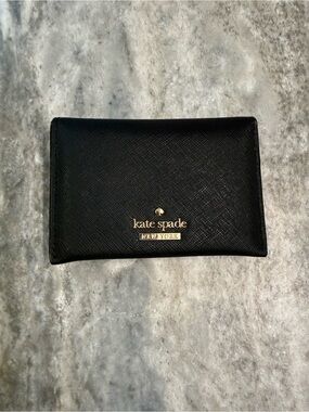 Kate Spade Black Leather Card Holder